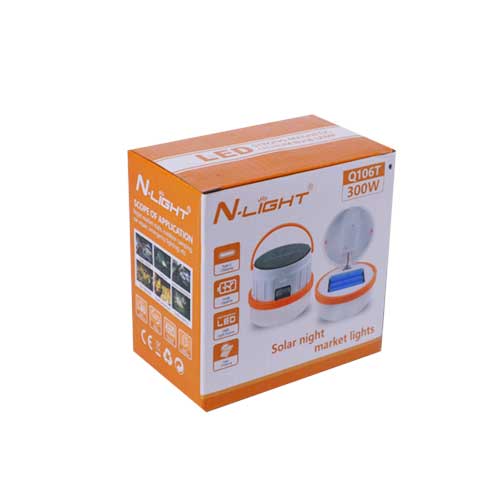 لامپ شارژی خورشیدی ۳۰۰ وات N-Light مدل QT106T