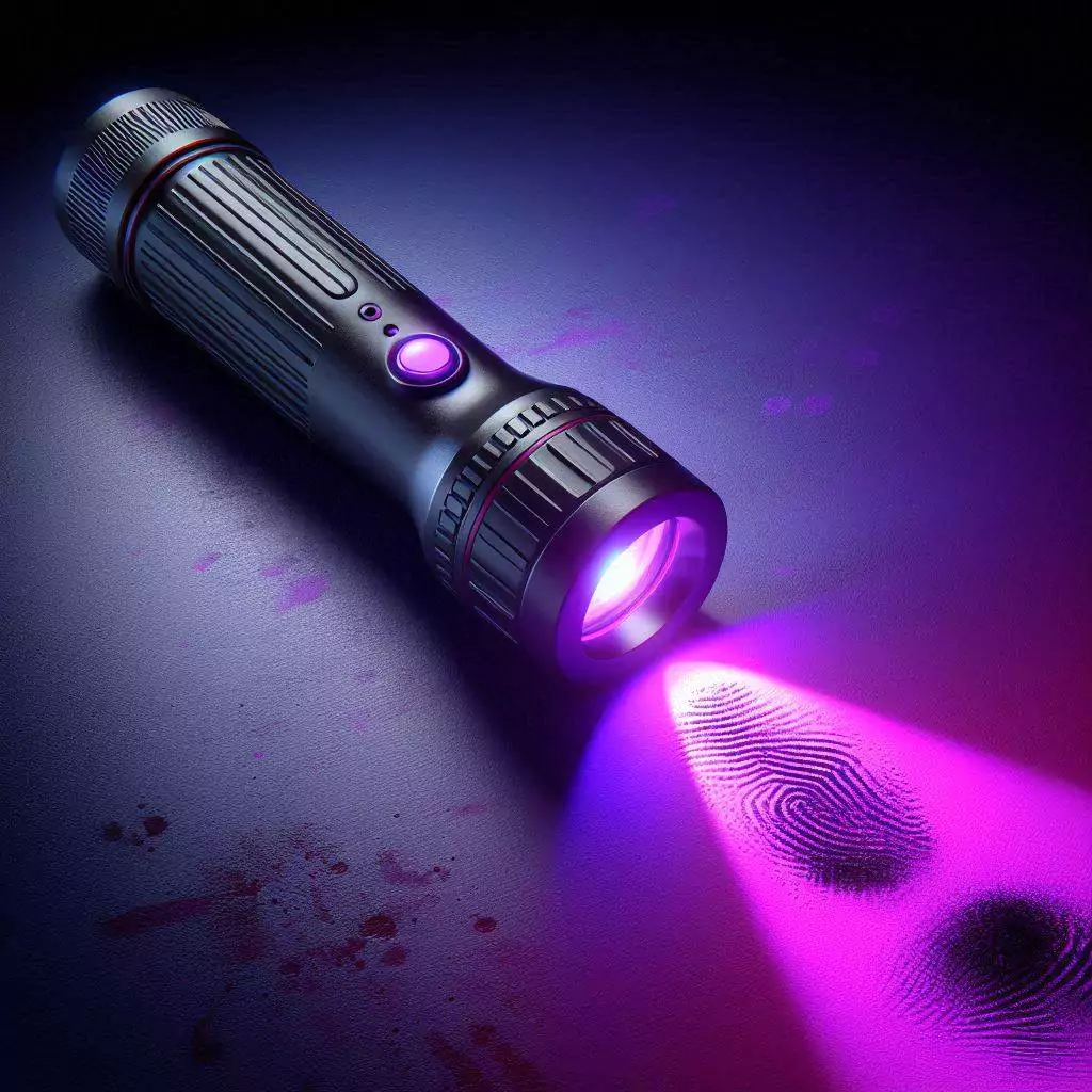 چراغ قوه UV در آزمایشگاه شیمی